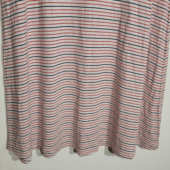Madewell Swingy Tee Striped Red White Blue Short Sleeve Dress sz XXS GUC - Picture 6 of 9